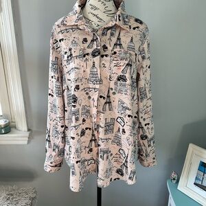 Karl Lagerfield Print Button-Up Shirt